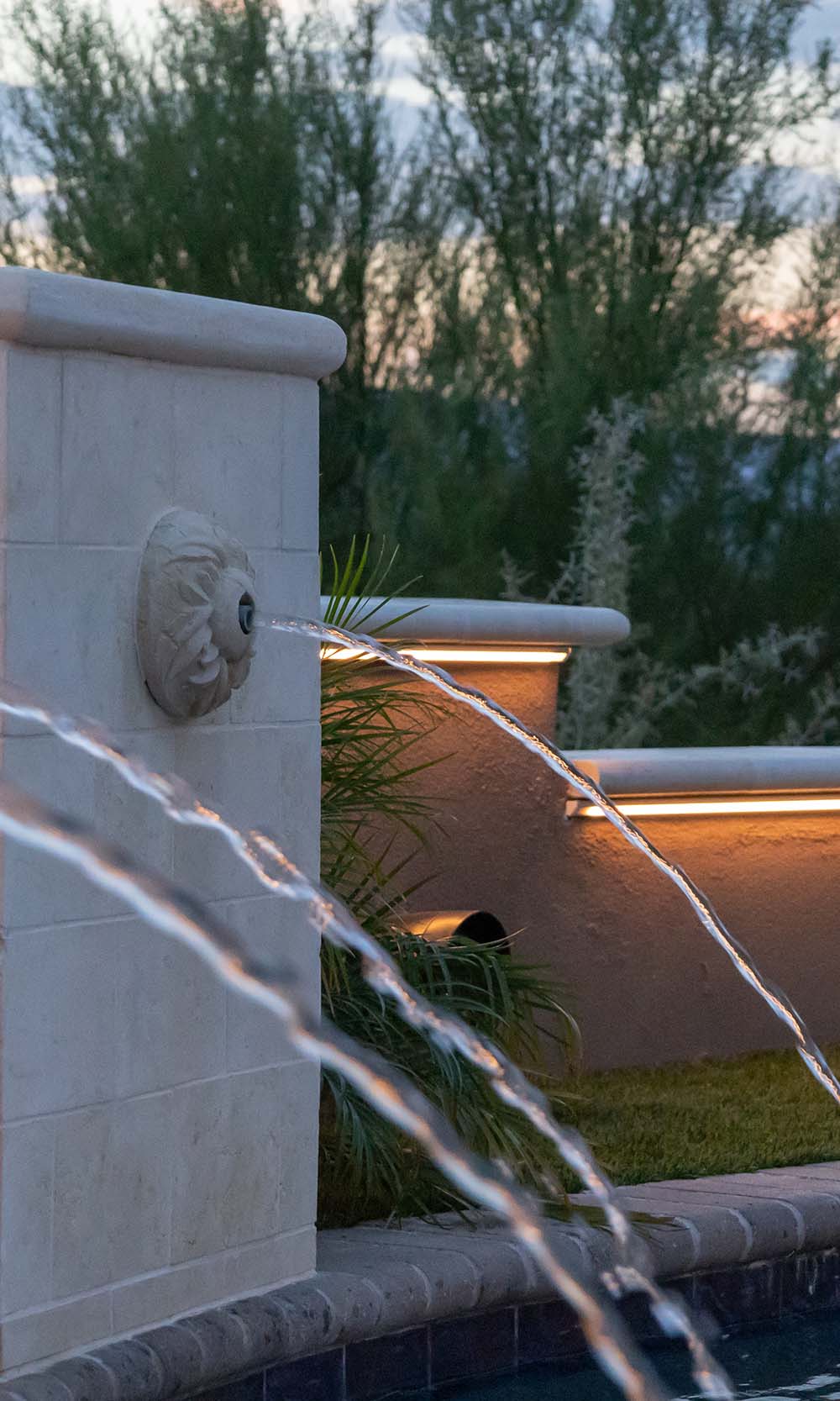 Pool image from Control4 and landscape lighting