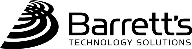 Curved layered geometric emblem next to bold text
